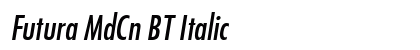 Futura MdCn BT Italic Preview