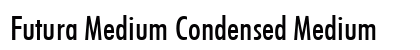 Futura Medium Condensed Medium preview