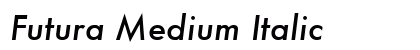 Futura Medium Italic Preview