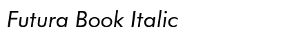 Futura Book Italic Preview