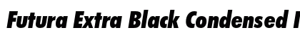 Futura Extra Black Condensed Italic Preview
