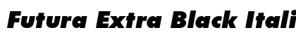 Futura Extra Black Italic preview