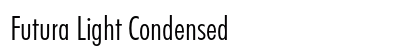Futura Light Condensed Preview