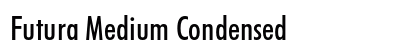 Futura Medium Condensed Preview
