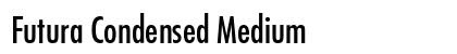 Futura Condensed Medium Preview