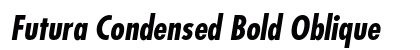 Futura Condensed Bold Oblique Preview