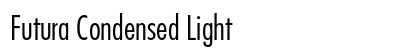 Futura Condensed Light Preview