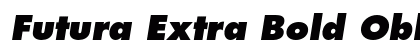 Futura Extra Bold Oblique Preview