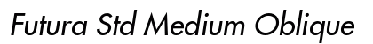 Futura Std Medium Oblique Preview