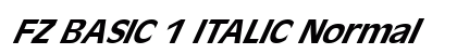 FZ BASIC 1 ITALIC Normal preview