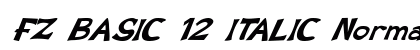 FZ BASIC 12 ITALIC Normal preview