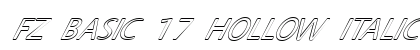 FZ BASIC 17 HOLLOW ITALIC Normal preview