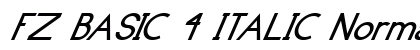 FZ BASIC 4 ITALIC Normal preview