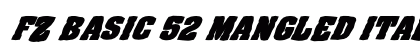 FZ BASIC 52 MANGLED ITALIC Normal preview