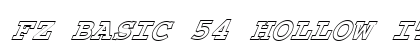 FZ BASIC 54 HOLLOW ITALIC Bold preview