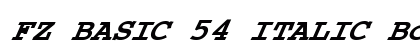 FZ BASIC 54 ITALIC Bold preview