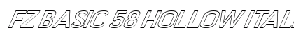 FZ BASIC 58 HOLLOW ITALIC Normal preview