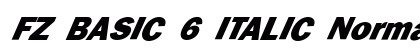 FZ BASIC 6 ITALIC Normal preview