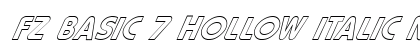 FZ BASIC 7 HOLLOW ITALIC Normal preview