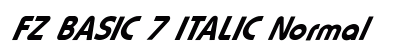 FZ BASIC 7 ITALIC Normal preview