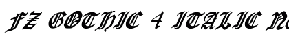 FZ GOTHIC 4 ITALIC Normal preview
