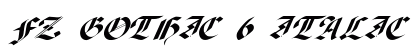 FZ GOTHIC 6 ITALIC Normal preview