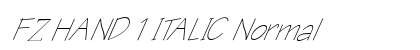 FZ HAND 1 ITALIC Normal preview