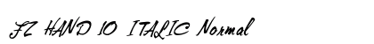 FZ HAND 10 ITALIC Normal preview