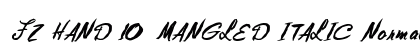FZ HAND 10 MANGLED ITALIC Normal preview
