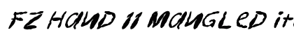 FZ HAND 11 MANGLED ITALIC Normal preview