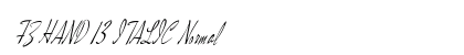 FZ HAND 13 ITALIC Normal preview