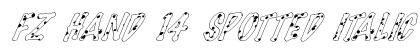 FZ HAND 14 SPOTTED ITALIC Normal preview