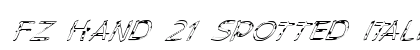 FZ HAND 21 SPOTTED ITALIC Normal preview