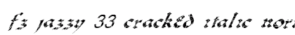 FZ JAZZY 33 CRACKED ITALIC Normal preview