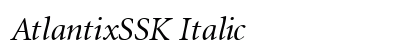 AtlantixSSK Italic Preview