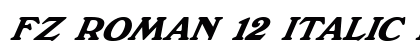 FZ ROMAN 12 ITALIC Normal preview