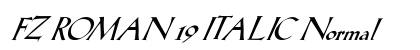 FZ ROMAN 19 ITALIC Normal preview