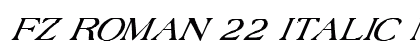 FZ ROMAN 22 ITALIC Medium preview