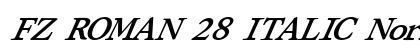 FZ ROMAN 28 ITALIC Normal preview