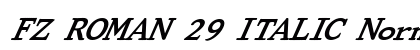 FZ ROMAN 29 ITALIC Normal preview