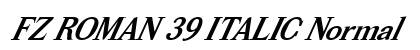 FZ ROMAN 39 ITALIC Normal preview