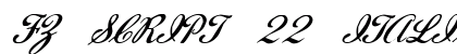 FZ SCRIPT 22 ITALIC Normal preview