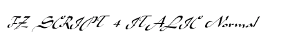 FZ SCRIPT 4 ITALIC Normal preview