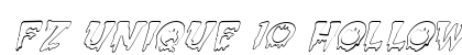 FZ UNIQUE 10 HOLLOW ITALIC Normal preview