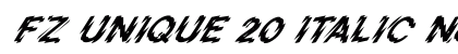 FZ UNIQUE 20 ITALIC Normal preview