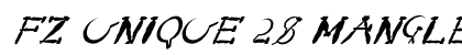 FZ UNIQUE 28 MANGLED ITALIC Normal preview