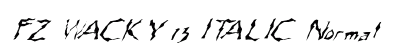 FZ WACKY 13 ITALIC Normal preview