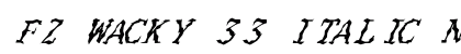 FZ WACKY 33 ITALIC Normal preview