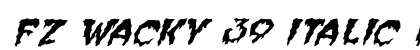 FZ WACKY 39 ITALIC Normal preview