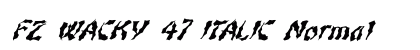 FZ WACKY 47 ITALIC Normal preview